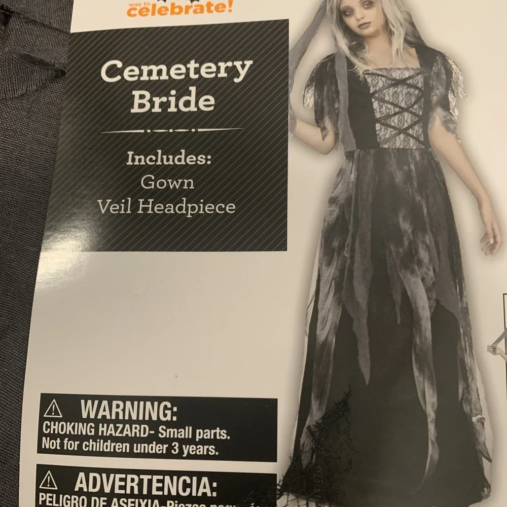 Cemetery Bride Girls Size M7/8 Halloween Costume